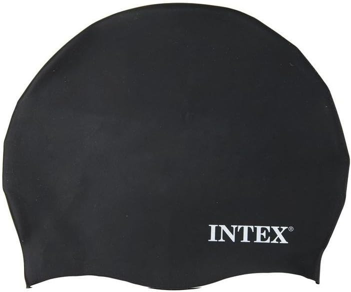 Intex Silicone Swim Cap - White/Blue/Black - Image 3