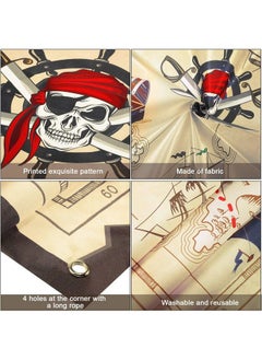 Blulu Pirate Bean Bag Toss Game For Kids Pirate Banner With 3 Bean Bags For Kids Pirate Theme Party Decorations And Supplies  - Image 5