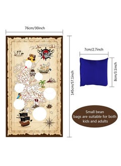 Blulu Pirate Bean Bag Toss Game For Kids Pirate Banner With 3 Bean Bags For Kids Pirate Theme Party Decorations And Supplies  - Image 3