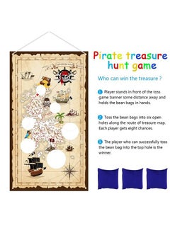 Blulu Pirate Bean Bag Toss Game For Kids Pirate Banner With 3 Bean Bags For Kids Pirate Theme Party Decorations And Supplies  - Image 4