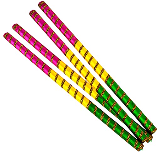 ME  YOU ME YOU Beautiful Dandiya Sticks on Navratri Celebrations 14 Inch 2 Pair  - Image 1