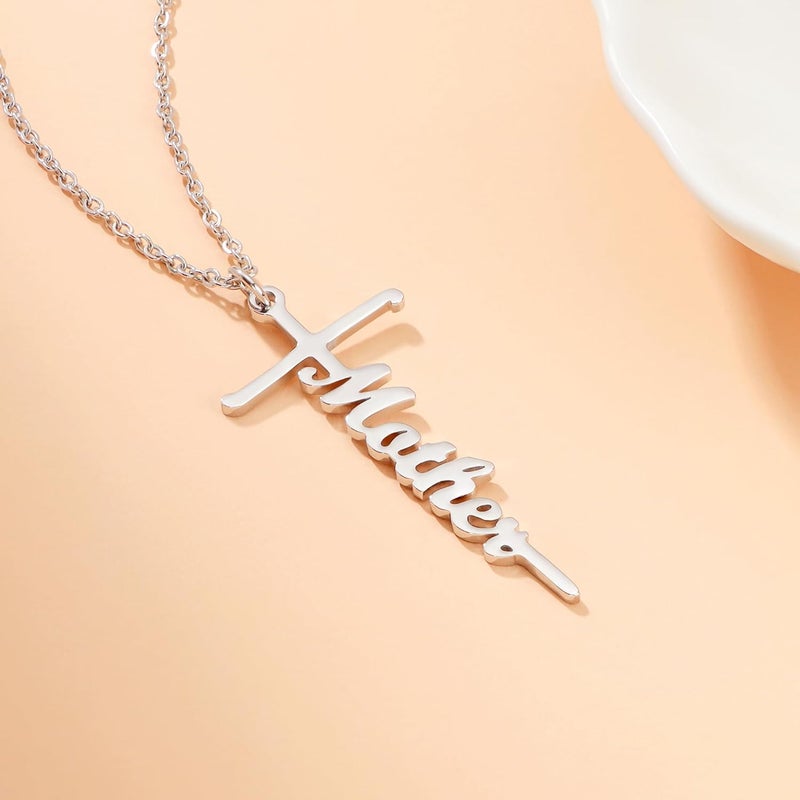 Lcherry Faith Cross Pendant Necklace for Women Religious Christian Jewelry Mother's Day Gifts for Women - Image 4