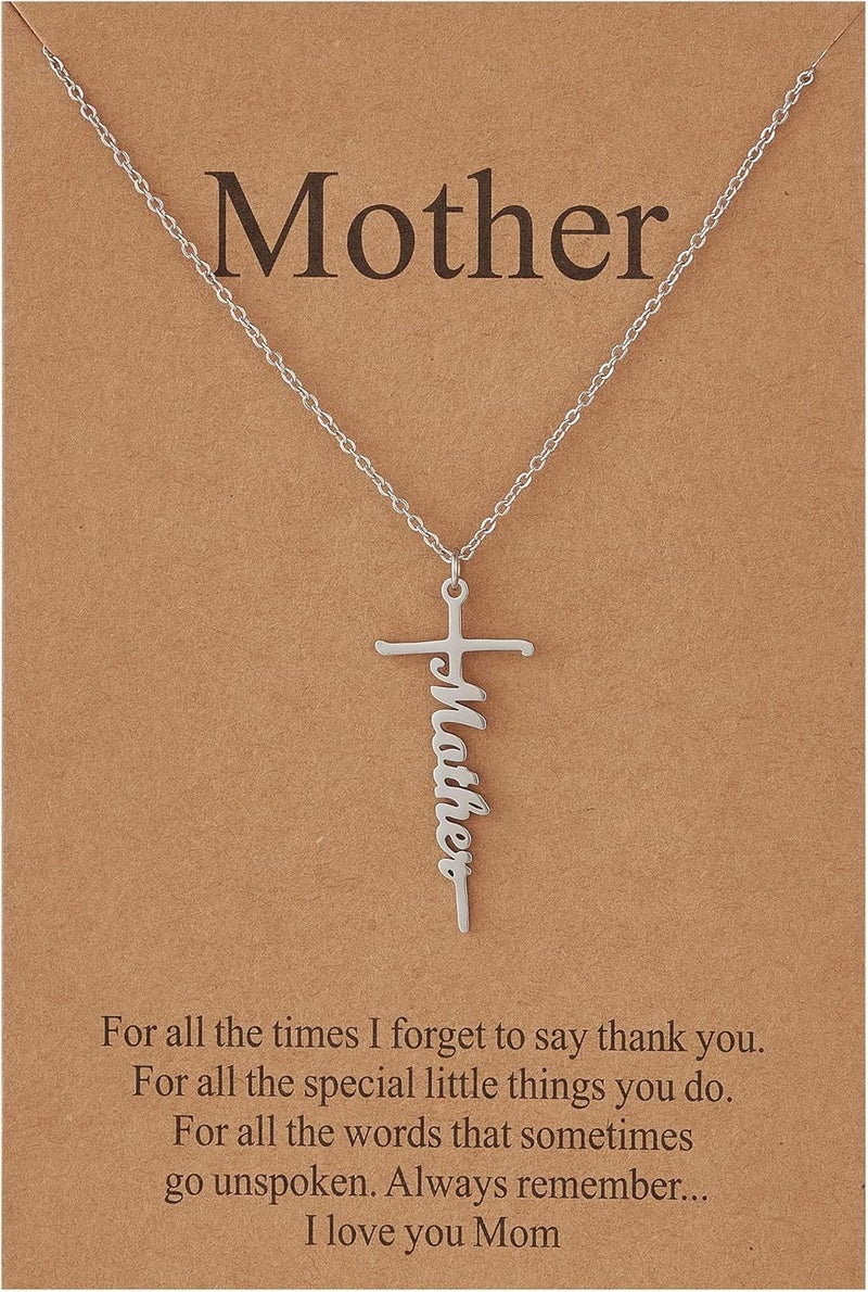 Lcherry Faith Cross Pendant Necklace for Women Religious Christian Jewelry Mother's Day Gifts for Women - Image 1