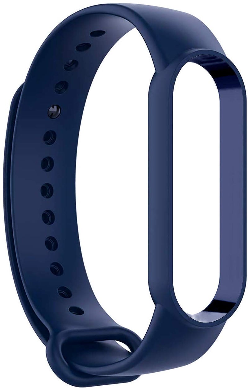 WOW IMAGINE Replacement Strap Wristband for Mi Band 5 Smartwatch | Soft Silicone Matte Sport Wristband Accessory Flexible Bracelet Compatible with Xiaomi Mi Band 5 – Washington Blue - Image 1