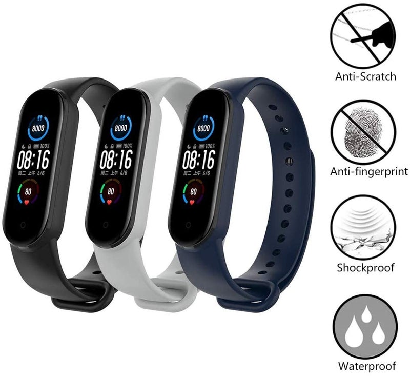 WOW IMAGINE Replacement Strap Wristband for Mi Band 5 Smartwatch | Soft Silicone Matte Sport Wristband Accessory Flexible Bracelet Compatible with Xiaomi Mi Band 5 – Washington Blue - Image 4