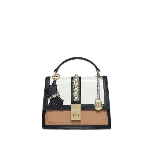 Akiki London Women's Ledbury 25 Flap Small Handbag|comes with Dog Charm|Metal Closure|Handbag for Casual Outing|Stylish Ladies Purse|Gift for Women - Image 1