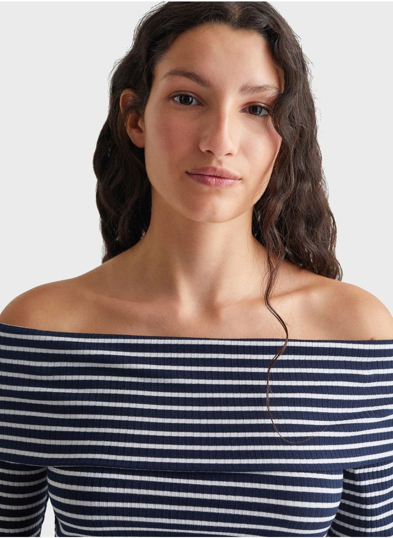 MANGO - Stripe T-Shirt - Image 1