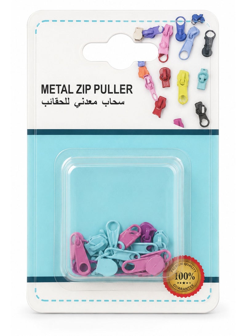 10 PCS Zipper Pull Replacement Set – Metal Zipper Repair Sliders for Clothing, Jeans, Jackets, Luggage, Backpacks, Bags & Tents, Multicolor - Image 1