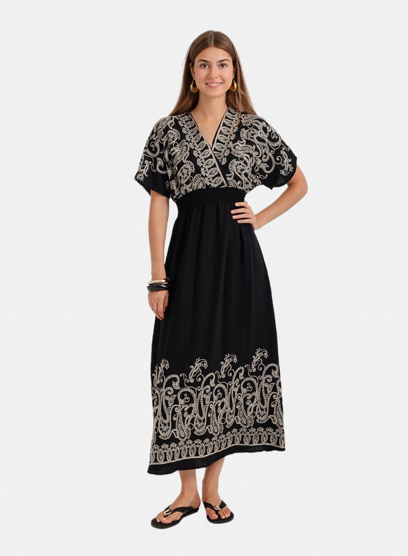 Carina Embroidered Flowy Dress - Image 1