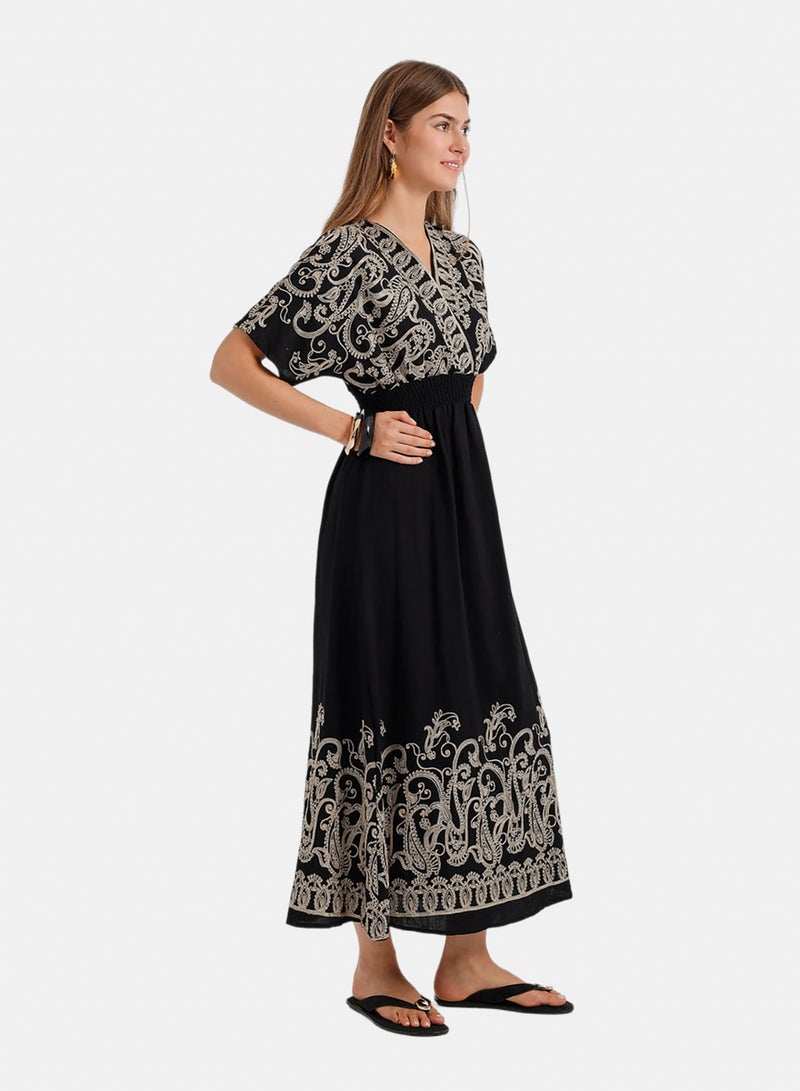Carina Embroidered Flowy Dress - Image 2