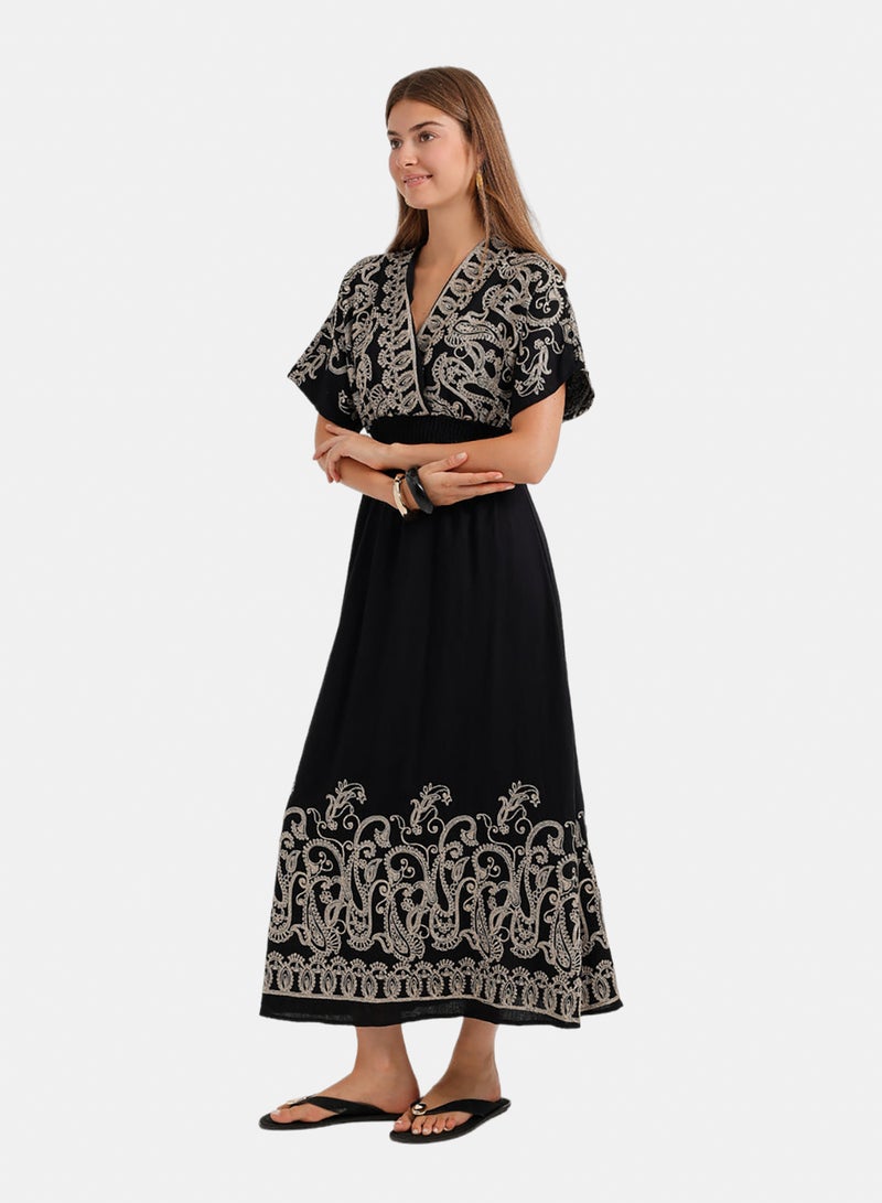 Carina Embroidered Flowy Dress - Image 3