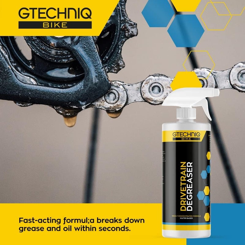 Gtechniq Bike Drivetrain Degreaser, 17 fl oz | Fast Acting Cleaner for Chains, Cassettes and Derailleurs, Water-Based Surface-Friendly Formula, Easy Spray-On Application, Biodegradable - Image 3