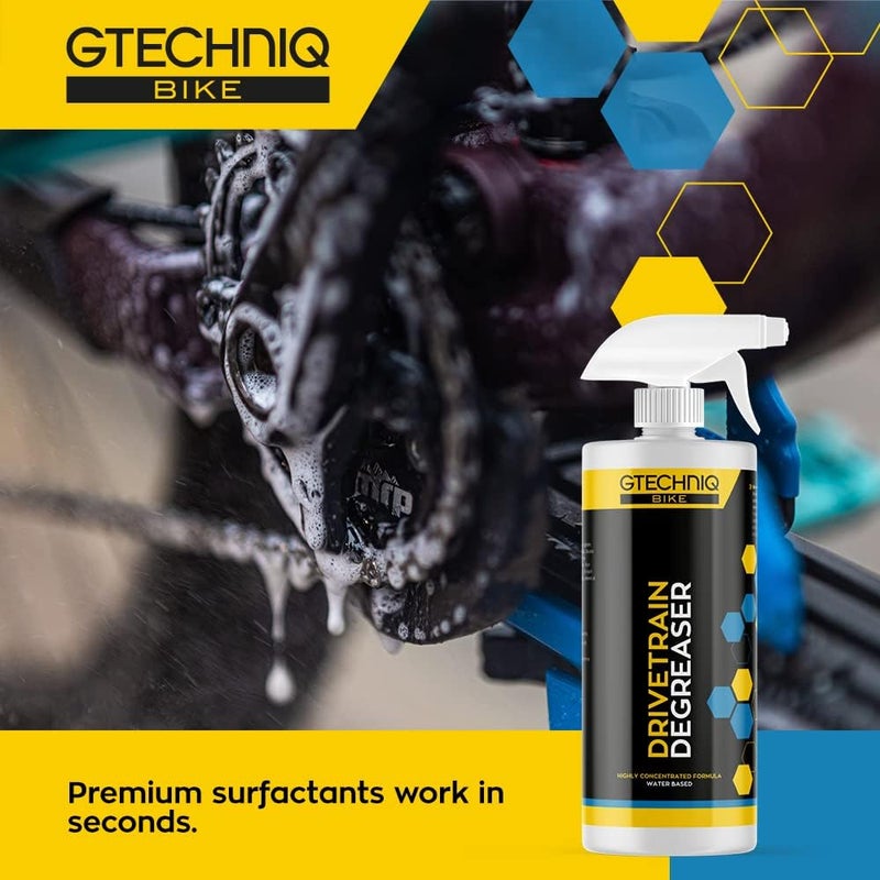 Gtechniq Bike Drivetrain Degreaser, 17 fl oz | Fast Acting Cleaner for Chains, Cassettes and Derailleurs, Water-Based Surface-Friendly Formula, Easy Spray-On Application, Biodegradable - Image 4