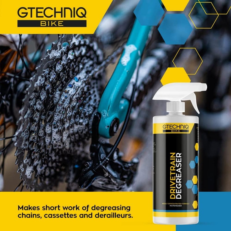 Gtechniq Bike Drivetrain Degreaser, 17 fl oz | Fast Acting Cleaner for Chains, Cassettes and Derailleurs, Water-Based Surface-Friendly Formula, Easy Spray-On Application, Biodegradable - Image 2