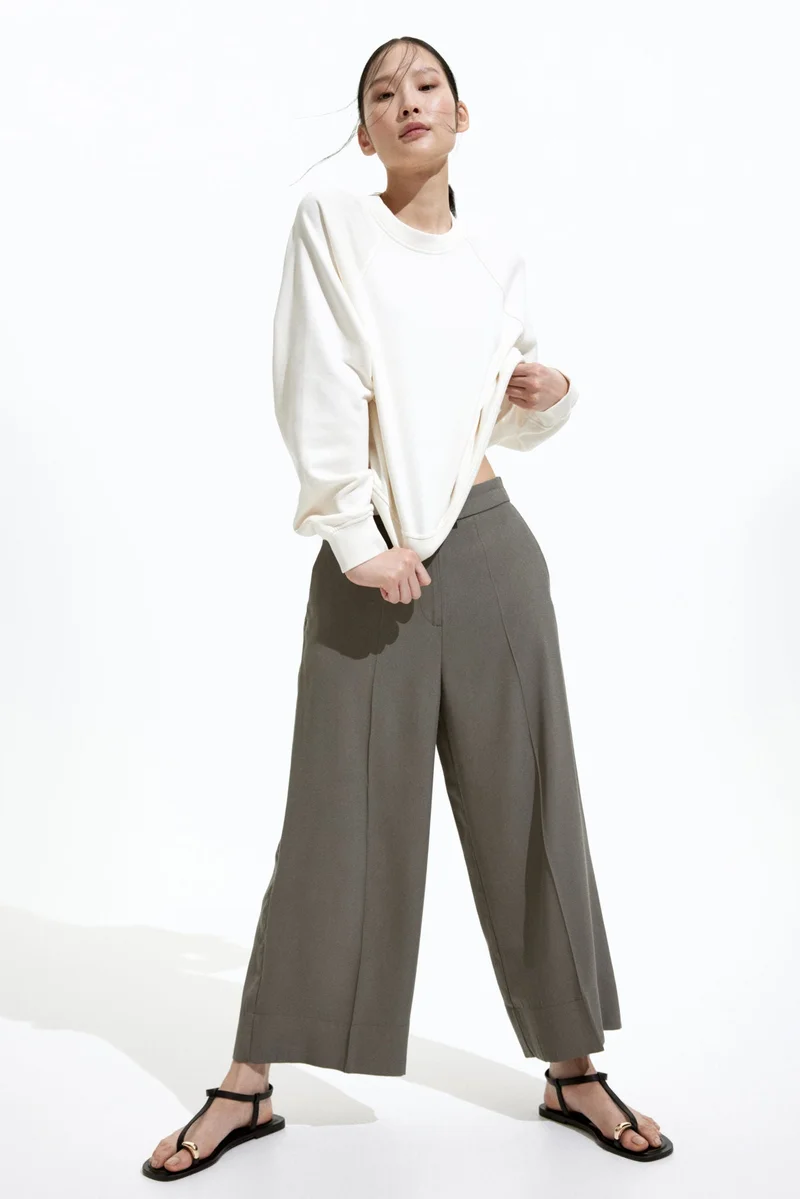 اتش اند ام بنطلون رسمي بساق واسعة