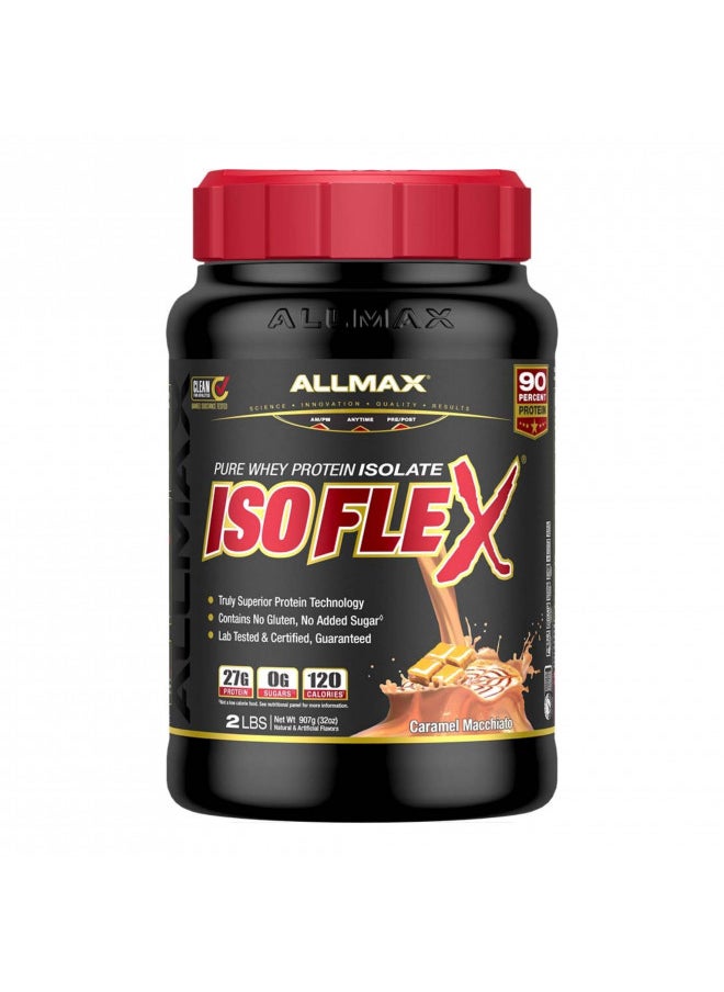 AllMax Nutrition - ALLMAX Nutrition - ISOFLEX Whey Protein Powder, Whey Protein Isolate, 27g Protein, Caramel Macchiato, 2 Pound - Image 1