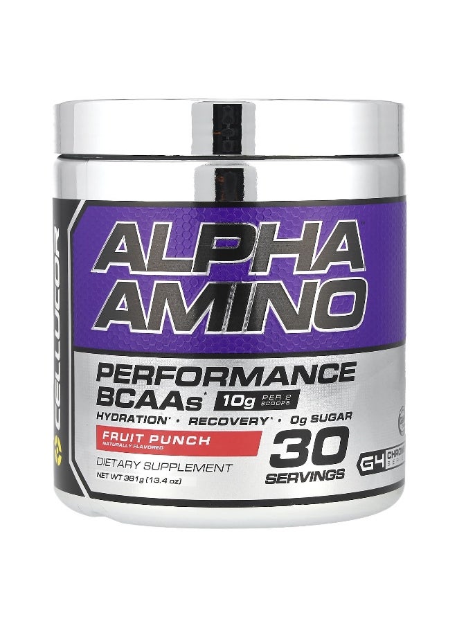 C4  Cellucor C4 / Cellucor, Alpha Amino, Performance BCAAs, Fruit Punch, 13.4 oz (381 g)  - Image 1