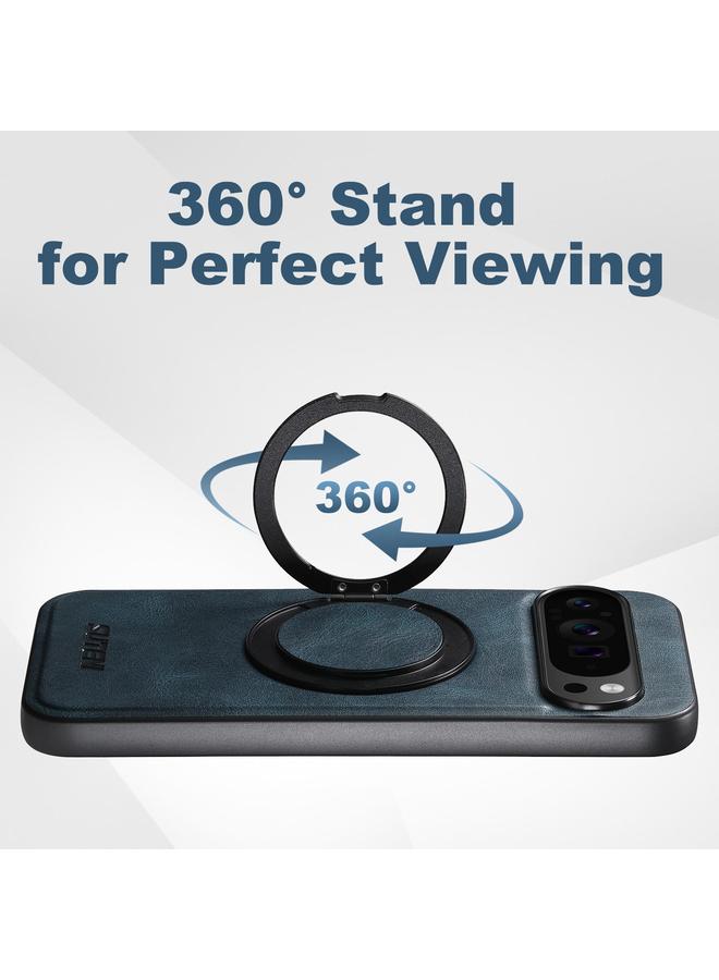 Suteni Case For Google Pixel 6 G3 G3 Oil Wax 360 Rotation Holder MagSafe Back Phone Case - Image 2