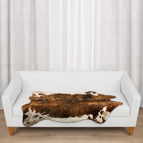 MACEVIA Faux Cowhide Rug Cute Cow Print Rugs Animal Area Carpet Western Decor for Bedroom Non-Slip 43.3" L x 29.5" W(3.6ft x 2.4ft) - Image 4