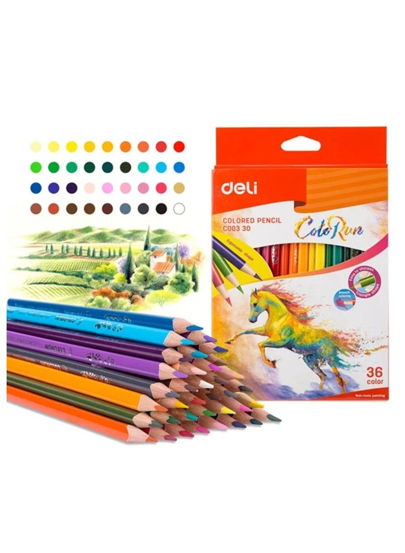 Deli 36-Piece Colour Pencils Multicolour - Image 1