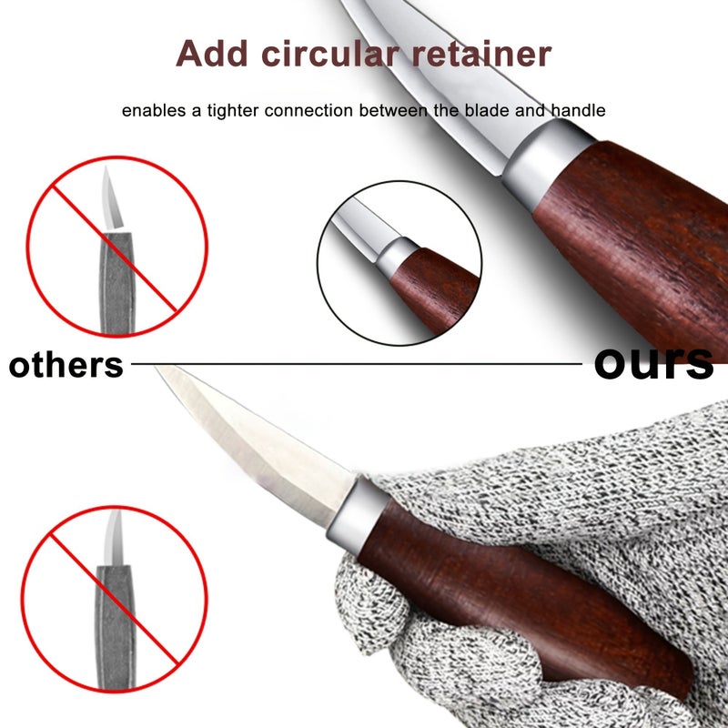 6 Piece Wood Carving Knife Set For Professional Woodworking Tools - Image 3