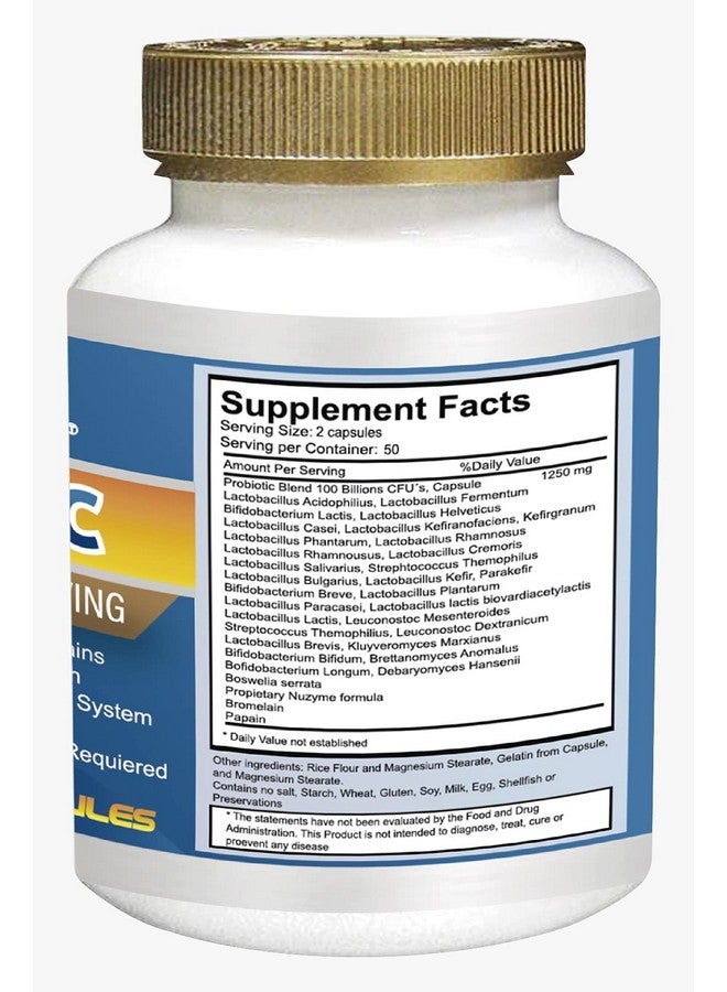 VITAMISAN Probiotics for Women, Probiotics for Men and Adults, Natural, Shelf Stable Probiotic Probiotic Supplement with Organic Prebiotic, Acidophilus Probiotic 100 caps - Image 4