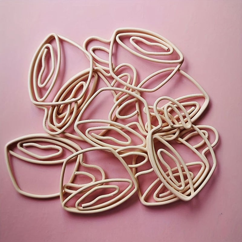20pcs-Coffee-cup Paper Clips Metal Paperclips for Journaling Planner Office Desk Supplies Cute Stationery Gift Set for Coffee Lovers and Students - Image 3