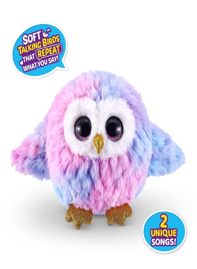 Pets Alive Chirpy Birds (OWL) by ZURU, Electronic Pet That Speaks, Giant Surprise Egg, Stickers, Comb, Fluffy Clay, Bird Animal Plush for Girls - Image 4