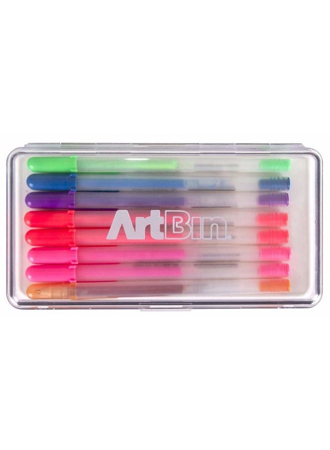 ArtBin 6902AG Slim Line Pen & Pencil Box, Small Art & Craft Organizer, [1] Plastic Storage Case, Translucent - Image 2