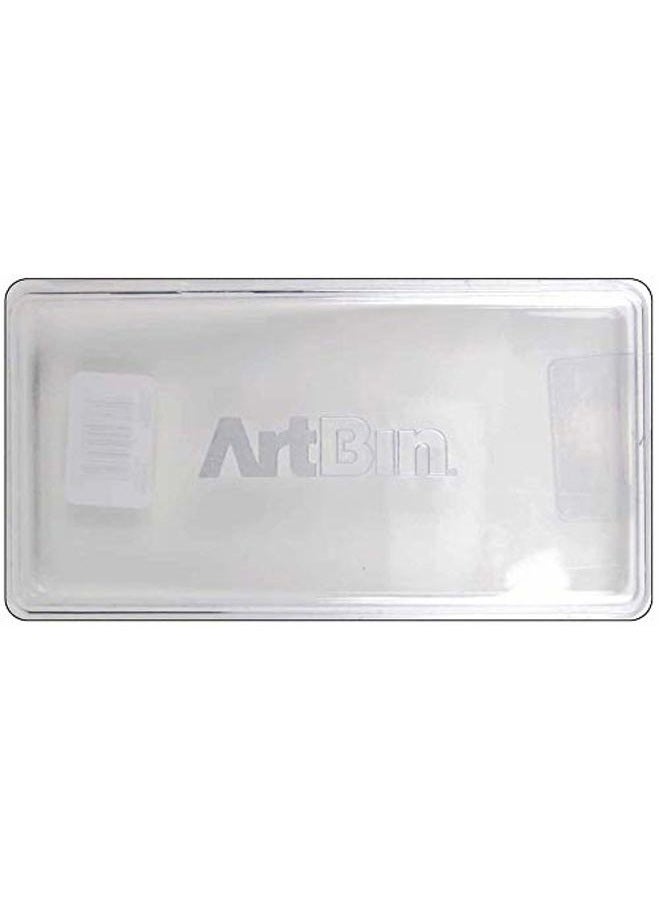 ArtBin 6902AG Slim Line Pen & Pencil Box, Small Art & Craft Organizer, [1] Plastic Storage Case, Translucent - Image 4