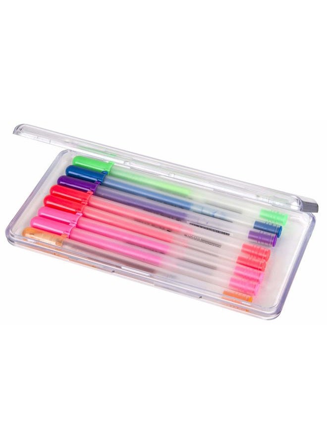 ArtBin 6902AG Slim Line Pen & Pencil Box, Small Art & Craft Organizer, [1] Plastic Storage Case, Translucent - Image 1