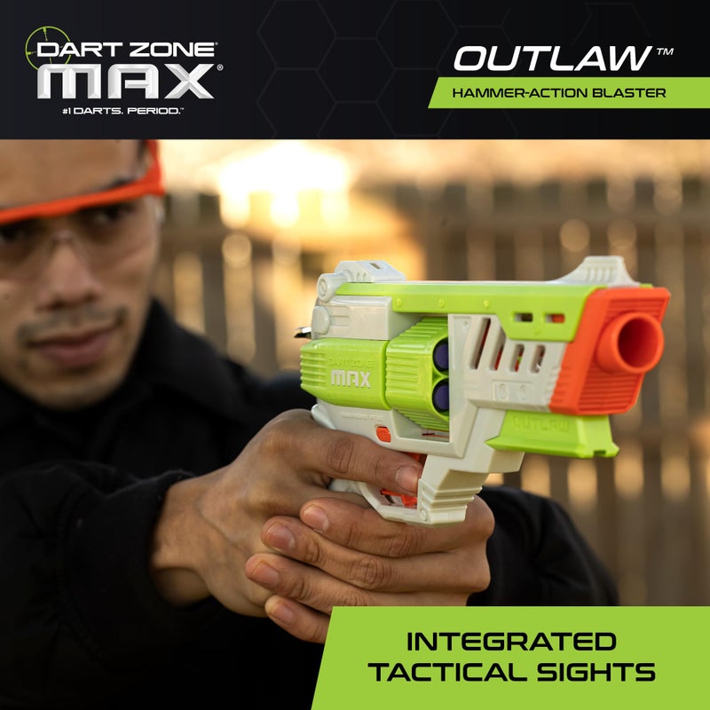 Dart Zone Max Nitroshot+ Outlaw High-Powered Hammer Prime Half-Length Pro Dart Blaster - 14+ - Image 4