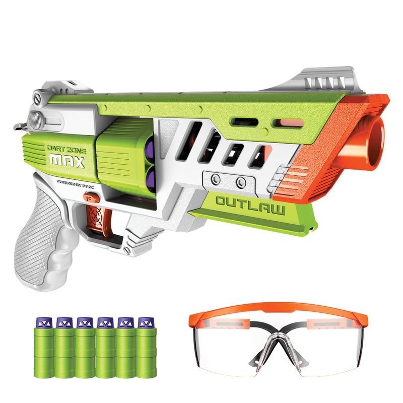 Dart Zone Max Nitroshot+ Outlaw High-Powered Hammer Prime Half-Length Pro Dart Blaster - 14+ - Image 1