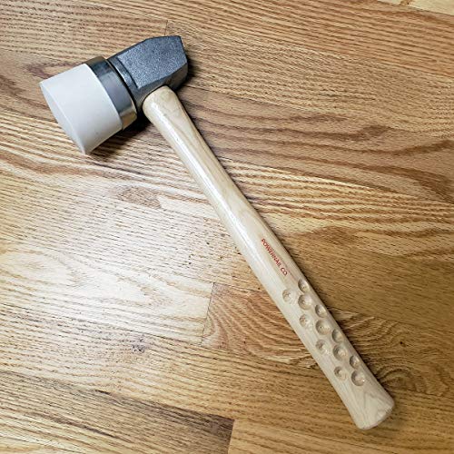 Powernail Ultra-Light Weight Aluminum White Rubber Capped Flooring Mallet - Image 5
