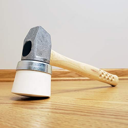 Powernail Ultra-Light Weight Aluminum White Rubber Capped Flooring Mallet - Image 3