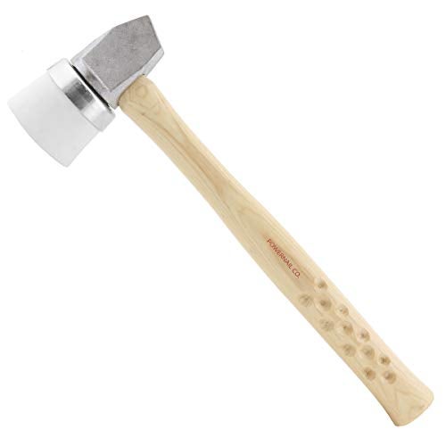 Powernail Ultra-Light Weight Aluminum White Rubber Capped Flooring Mallet - Image 1