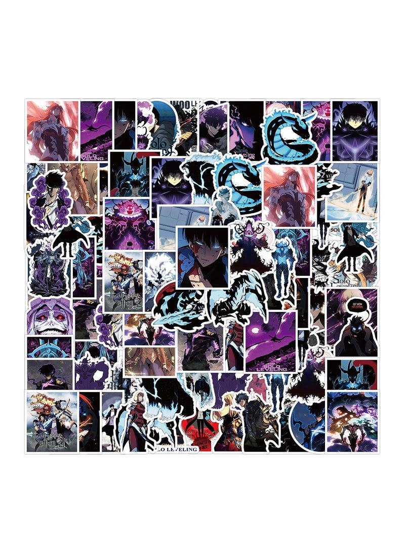 50 قطعة ملصقات فنية لطيفة من فينيل مقاومة للماء للأطفال والمراهقين للبنات والأولاد زجاجة ماء، لابتوب، هاتف، كمبيوتر، قيثارة، دفتر، لوح تزلج - Image 1