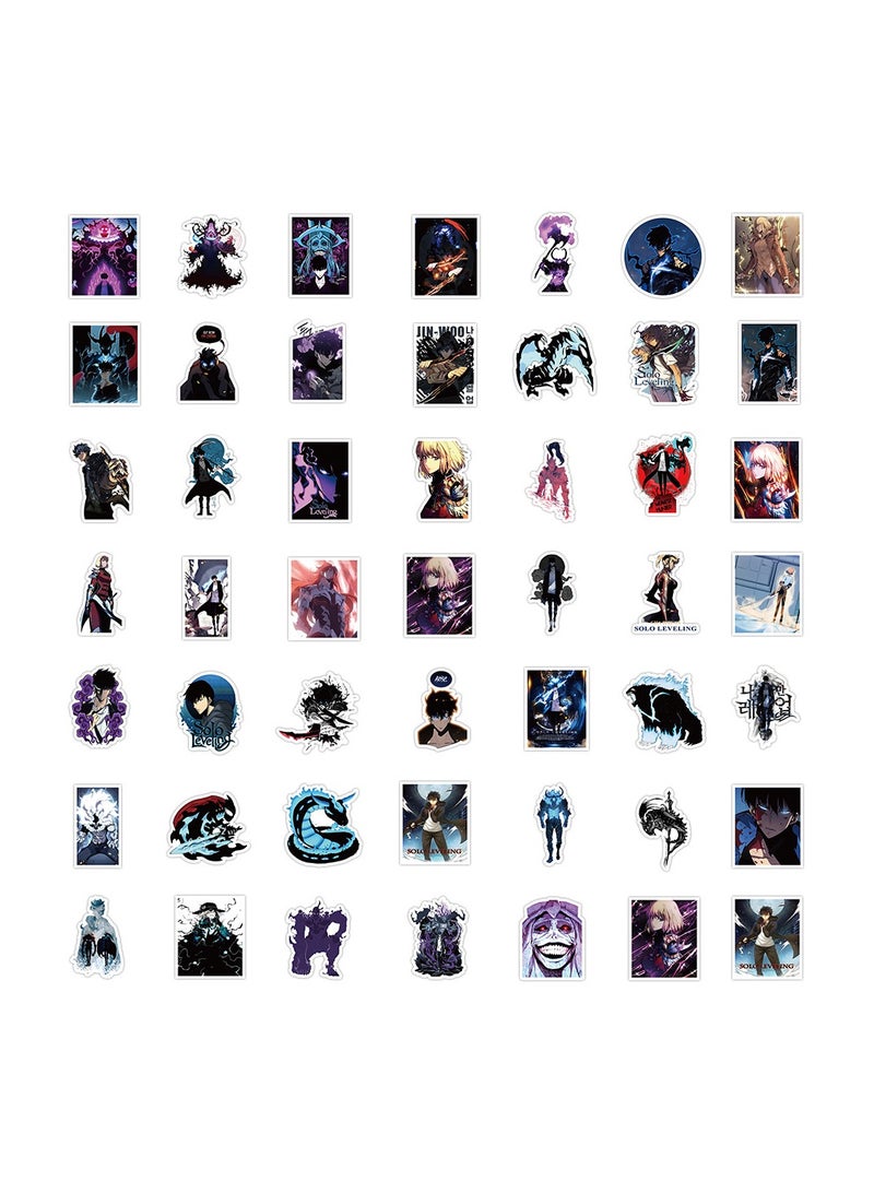 50 قطعة ملصقات فنية لطيفة من فينيل مقاومة للماء للأطفال والمراهقين للبنات والأولاد زجاجة ماء، لابتوب، هاتف، كمبيوتر، قيثارة، دفتر، لوح تزلج - Image 2