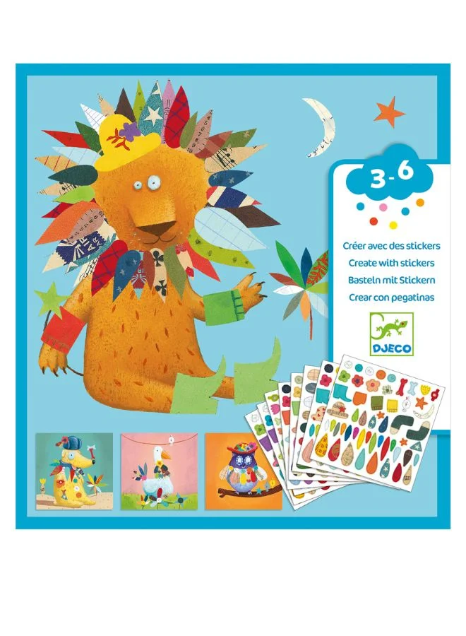 DJECO Create Animals With Stickers
