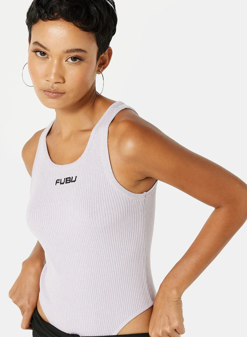 FUBU Corporate Rib Sleeveless Bodysuit