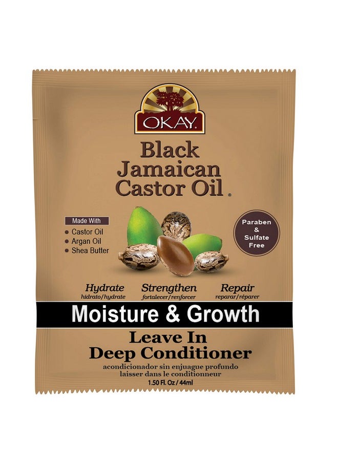 OKAY Kay Black Jamaican Castor Oil Leavein Conditioner All Hair Types/Textures Repair Moisturize Grow Healthy Hair With Argan Oil Shea Butter Free Of Parabens Silicones Sulfates 1.5 Oz  - Image 2