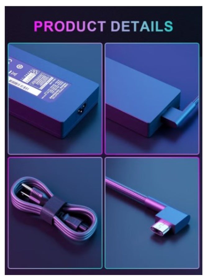 Terabyte 230W Razer Charger for Razer 15 14 16 17 RC30-024801 RZ09-0248 RTX3060 RTX3070 RTX3080 RTX2070 RTX2080 GTX1060 GTX1070 19.5V 11.8A Razer Pro 17/4K Gaming Laptop Power Adapter - Image 4