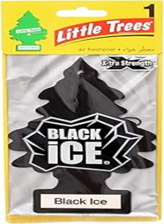 Little Trees Little Tree ND071 Large Hanging Car Air Freshner, Black Ice Scent With Perfect Design, Premium And Eco-Friendly Material - Multi Colour