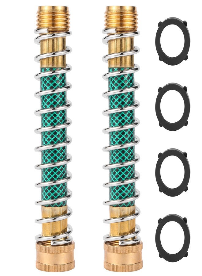 Sanpaint Garden Hose Extension Adapter, Hose Kink Protector with Coil Spring, 2 Pack - Image 1
