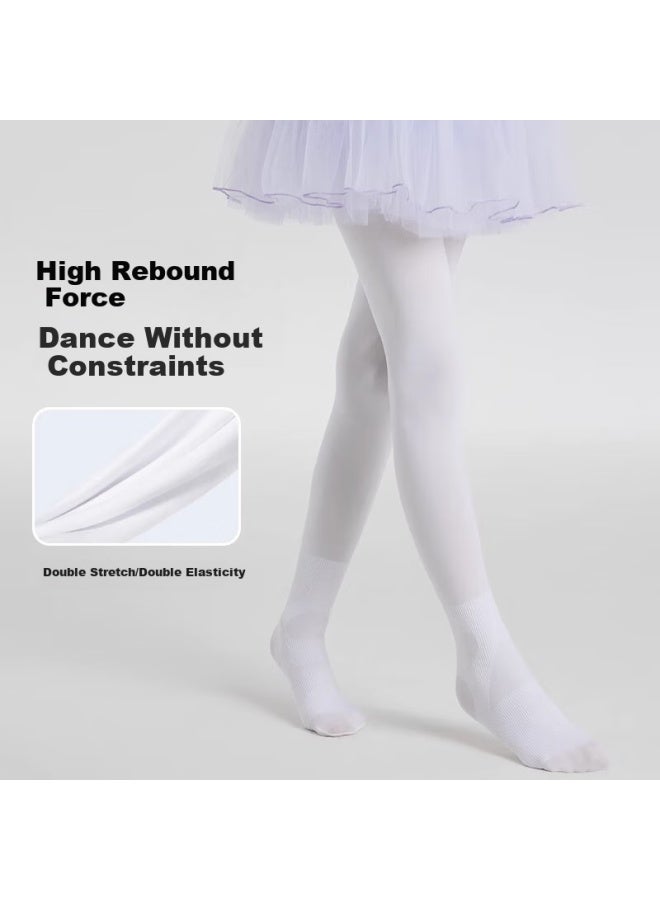 Top Melon Children's Dance Socks Girls' Training Special Pantyhose White Bottoming Pants Professional Silk Stockings Spring And Summer Thin Section - Image 3