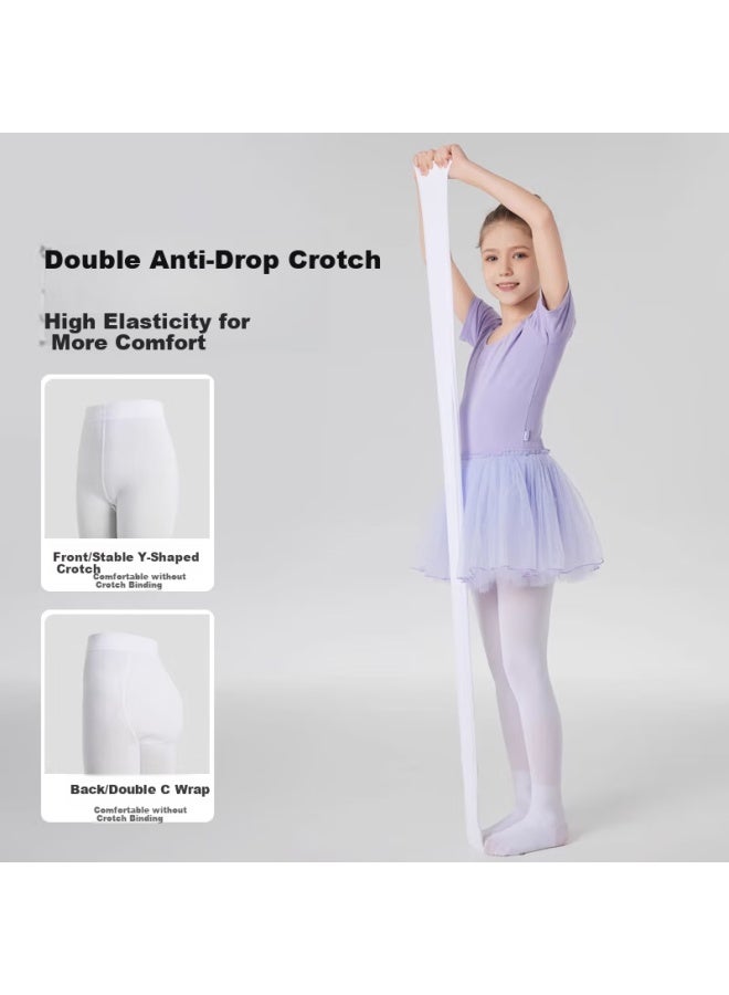 Top Melon Children's Dance Socks Girls' Training Special Pantyhose White Bottoming Pants Professional Silk Stockings Spring And Summer Thin Section - Image 2