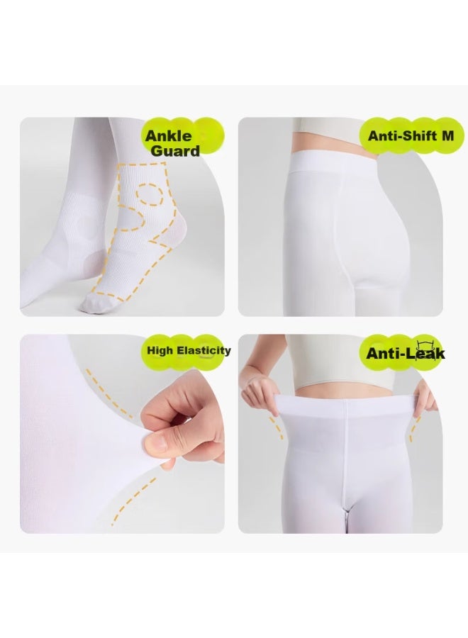 Top Melon Children's Dance Socks Girls' Training Special Pantyhose White Bottoming Pants Professional Silk Stockings Spring And Summer Thin Section - Image 5