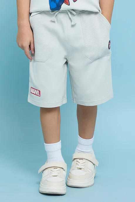 أر أند بي Textured Shorts with Drawstring Waist