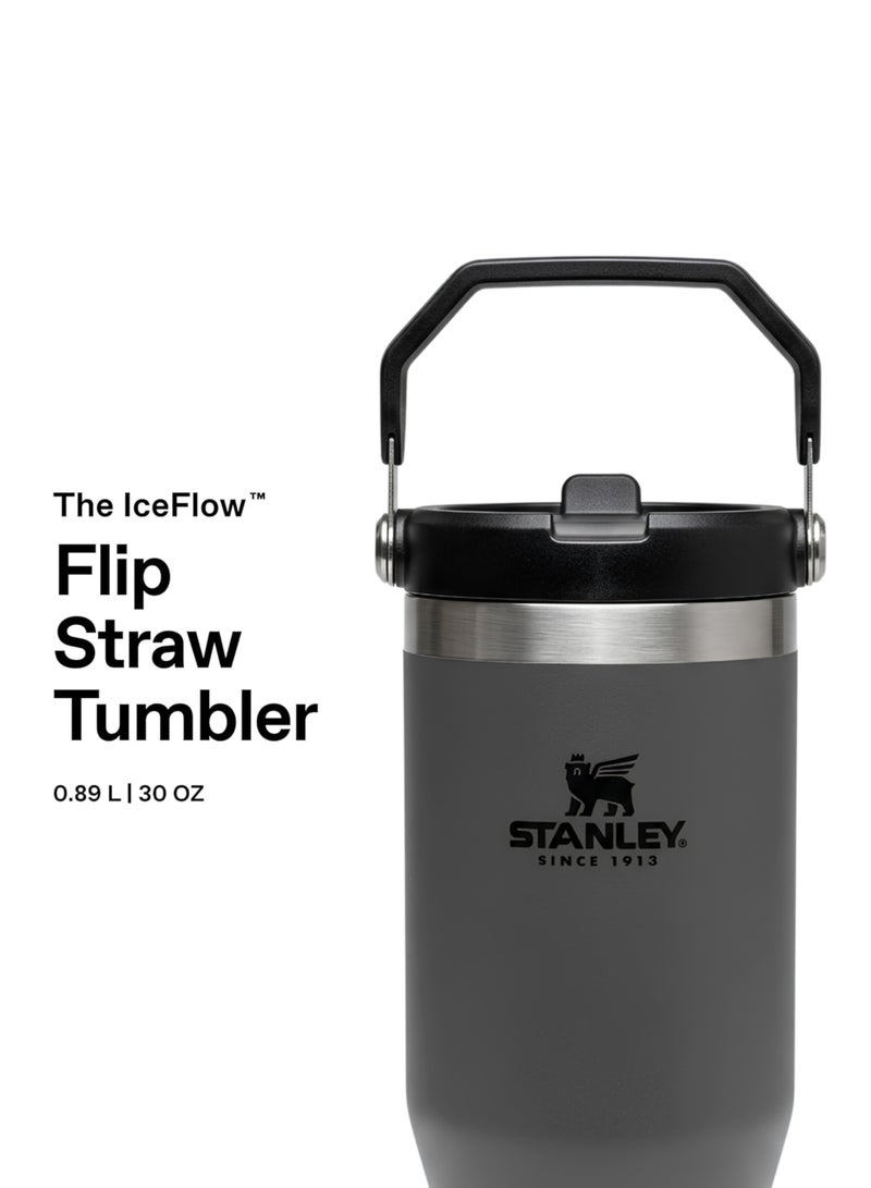 Stanley IceFlow 2.0 Fast Flow 30 oz Insulated Stainless Steel Tumbler with Handle – Leakproof BPA-Free Water Bottle with Twist-On Angled Spout Lid, Charcoal Black - Image 5