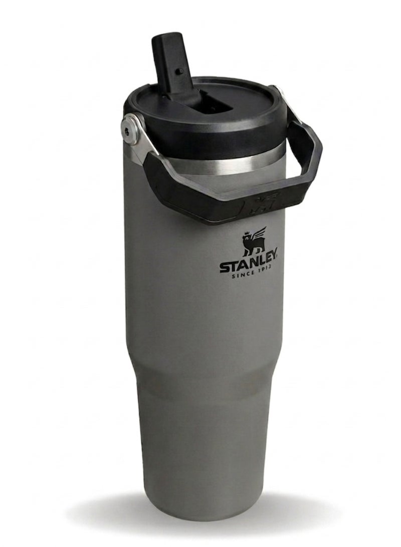 Stanley IceFlow 2.0 Fast Flow 30 oz Insulated Stainless Steel Tumbler with Handle – Leakproof BPA-Free Water Bottle with Twist-On Angled Spout Lid, Charcoal Black - Image 2